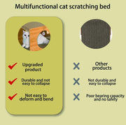 Multi-Hole Cat Tunnel with Scratching Board & Pom Poms