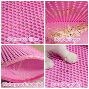 Double Layer Rice-Shaped Cat Litter Mat