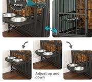 Modern Multifunctional Dog Cage Furniture with Removable Tray