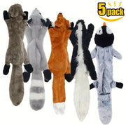 5-Pack Squeaky & Crinkle Dog Toys
