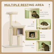 3-Level Cat Tree with Sisal Scratching Posts & Fun Play Areas