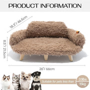 Elevated Cat Bed & Wooden Pet Sofa