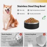 Stainless Steel Dog Bowl with Non-Slip Bottom