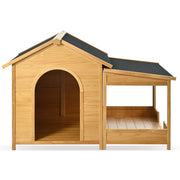 Large Wooden Dog House with Porch