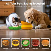5-in-1 Hamburger Pet Bowl Set