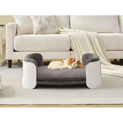 Scandinavian-Style Elevated Pet Couch Bed with Removable Mattress Cover