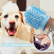 2-in-1 Pet Paw Cleaner & Grooming Brush