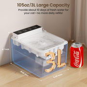 Wireless Charging Stainless Steel Cat Water Fountain