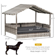 Rattan Dog Bed & Pet Sofa Tent