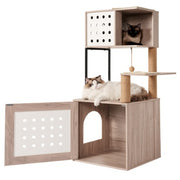 All-in-One Cat Tree with Litter Box Enclosure