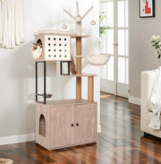 Cat Tree With Litter Box Enclosure