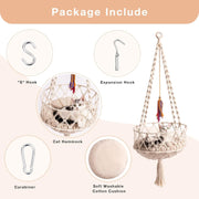 Boho Macrame Cat Swing