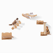 4-Piece Wall-Mounted Cat Furniture Set