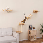 4-Piece Wall-Mounted Cat Furniture Set