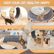 6-in-1 Upgraded Cat Exercise Wheel