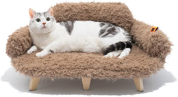 Elevated Cat Bed & Wooden Pet Sofa